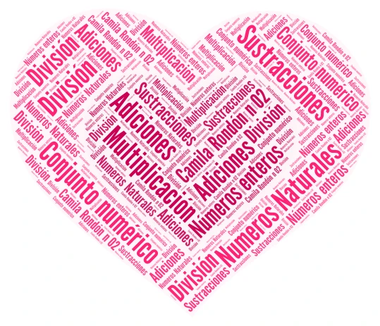 Conjunto numérico  word cloud art