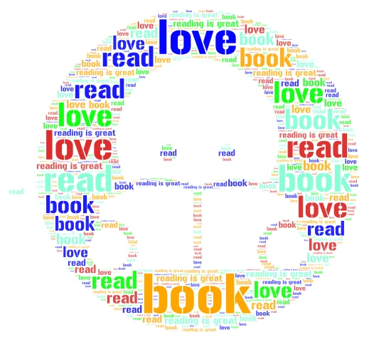 REading ARt word cloud art