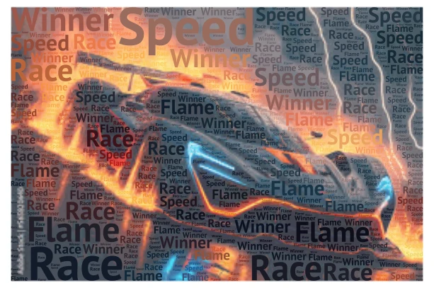 Need For Speed word cloud art