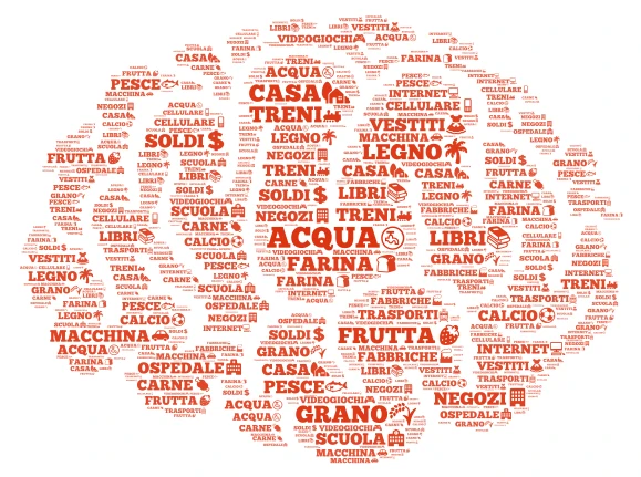 Brainstorming word cloud art