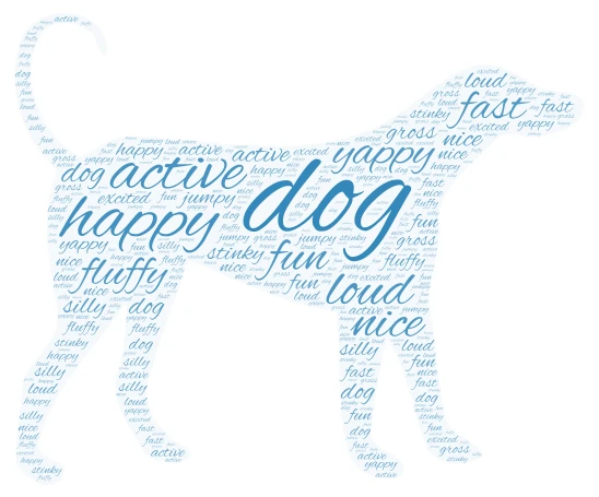dog word cloud art