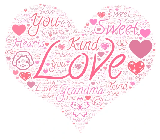 Love for Grandma word cloud art