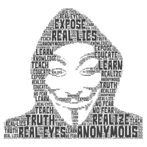 Anonymust word cloud art