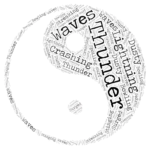 Charlie tangaroa word cloud art