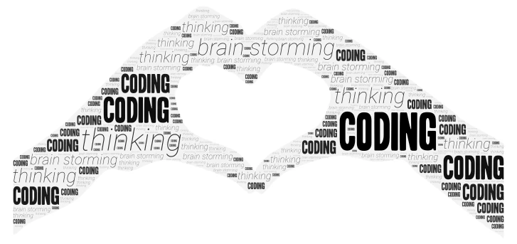 computer science word cloud art