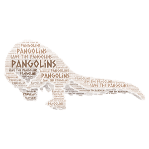 Pangolins! word cloud art