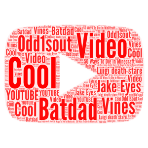 Youtube! word cloud art