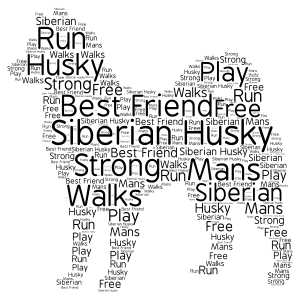 Siberian Husky  word cloud art