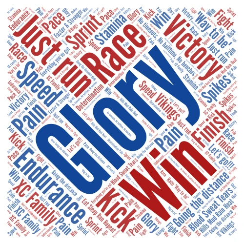 Cross Country Running word cloud art