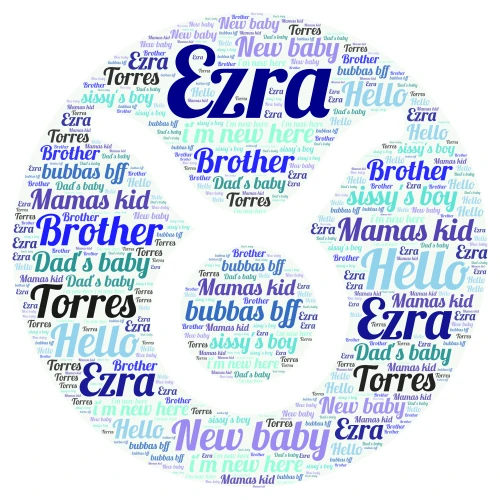 Ezra word cloud art