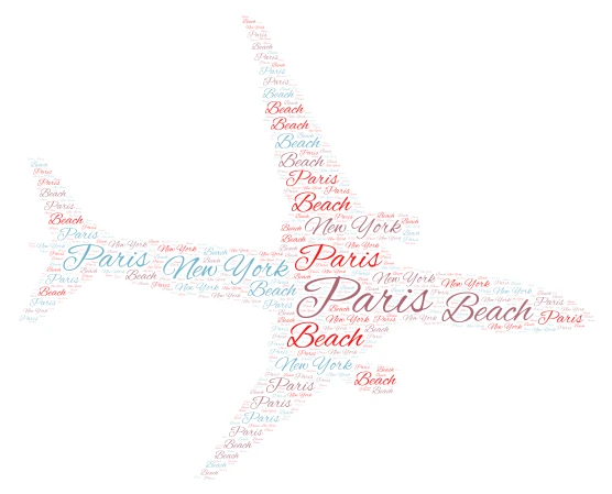 traveling word cloud art