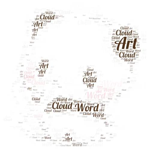 Panda word cloud art