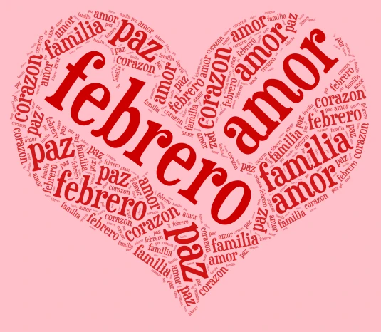 febrero word cloud art
