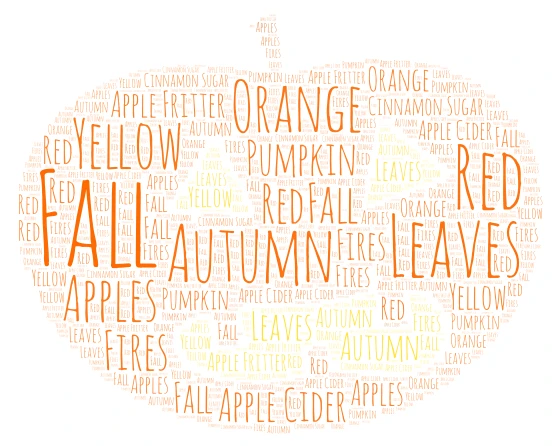 Fantastic Fall word cloud art