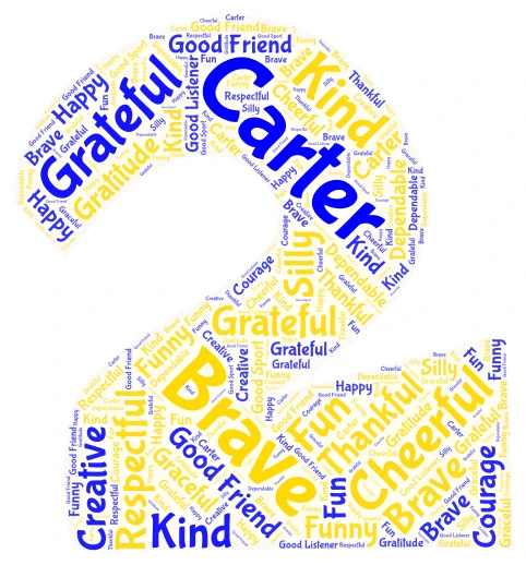 Carter word cloud art