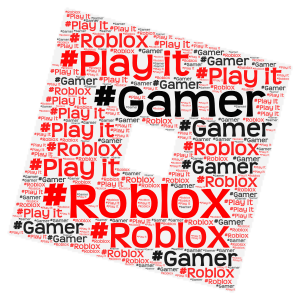 Roblox Logo word cloud art