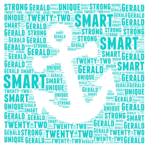 Gerald word cloud art