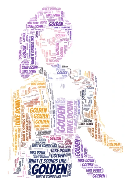  K POP DEMON HUNTERS RUMI word cloud art