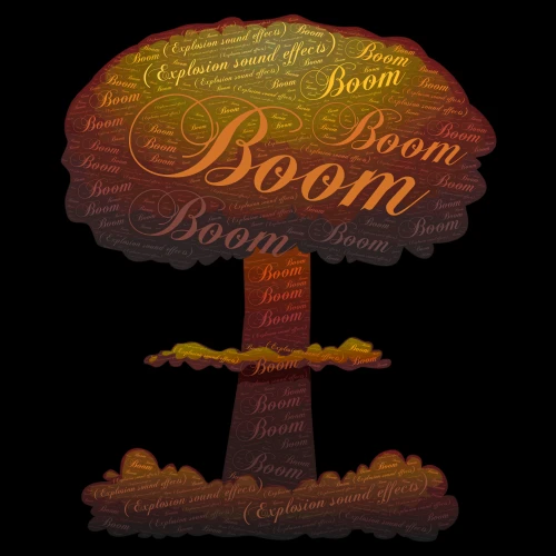 BOOM word cloud art