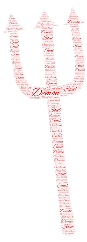 I am fighting Demons word cloud art