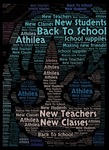 Back To School! word cloud art