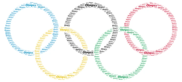 olimpics word cloud art