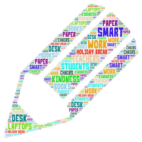 School 2024-2025 word cloud art