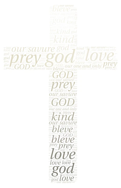 Christ word cloud art
