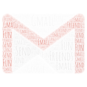 Gmail!! word cloud art