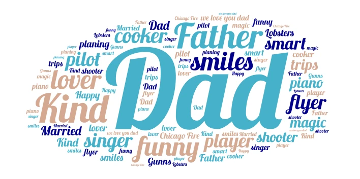 Dad  word cloud art