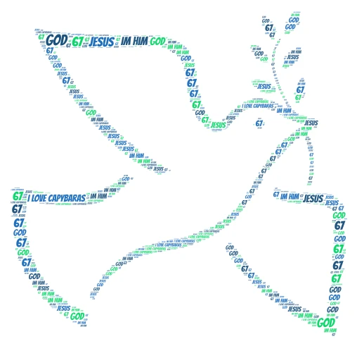 Peace word cloud art