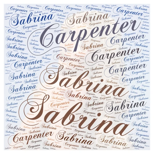 Sabrina Carpenter 💋 word cloud art