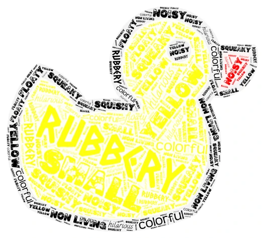 duck word cloud art