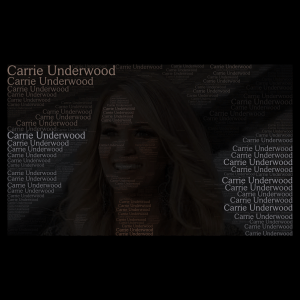 Carrie Underwood word cloud art