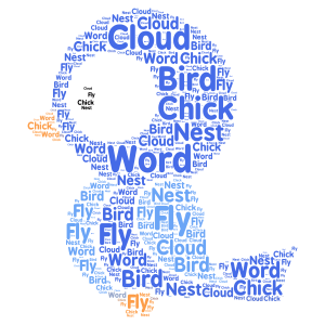 chick word cloud art