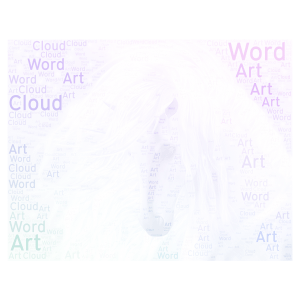 Unicorn word cloud art