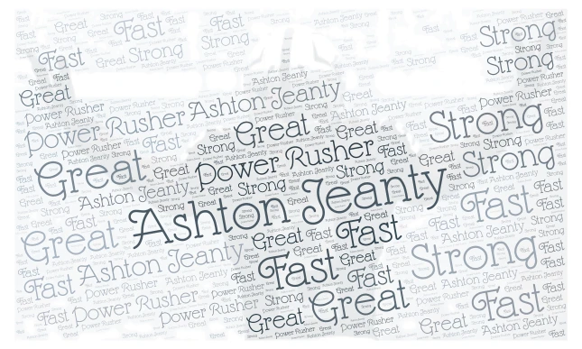Ashton Jeanty word cloud art