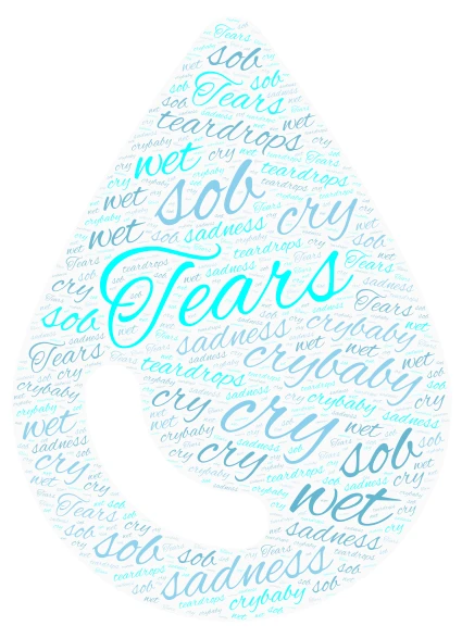 tears word cloud art