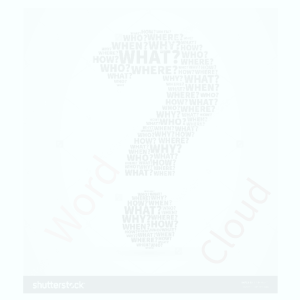 Question Mark word cloud art