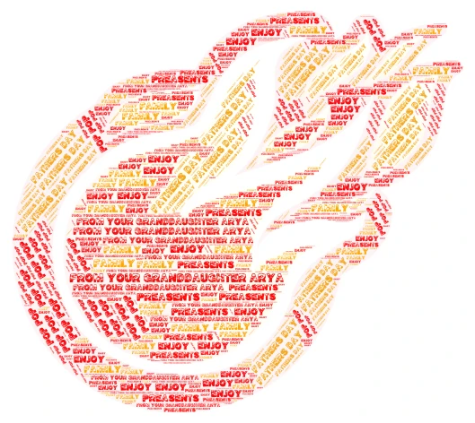 Fathers day project word cloud art