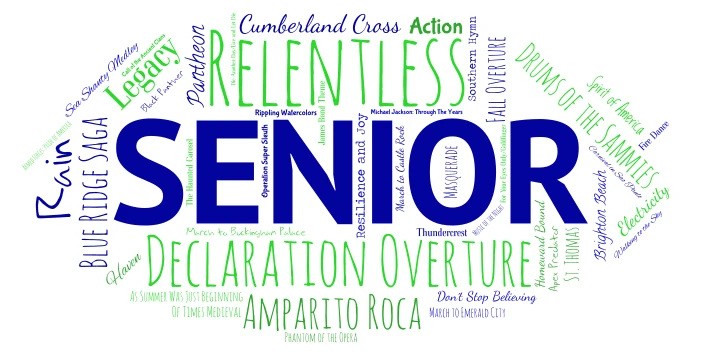 Senior Band word cloud art