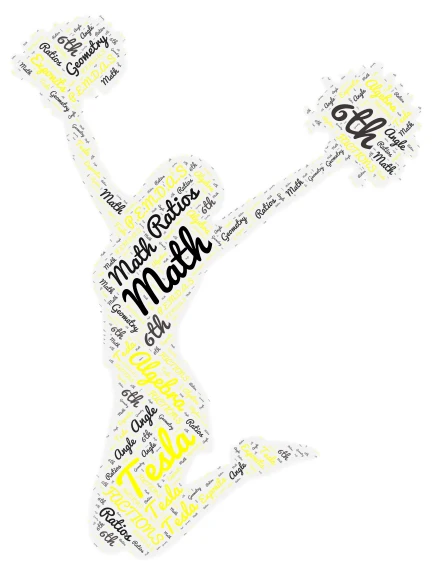 Math word cloud art