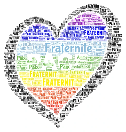 Paix word cloud art