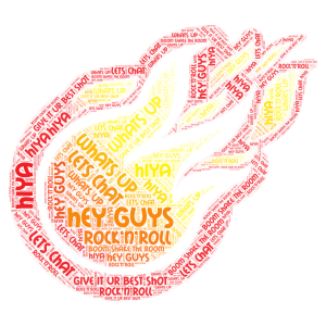 Hangin' out with friends word cloud art