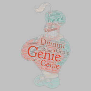 Djimmi the Great word cloud art
