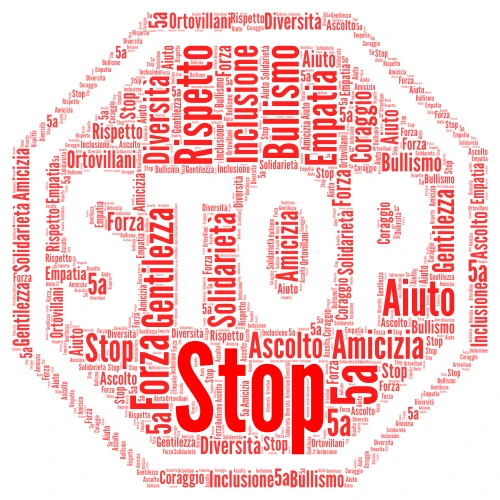 Stop al Bullismo word cloud art