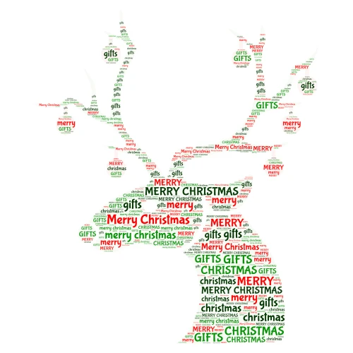 CHRISTMAS word cloud art