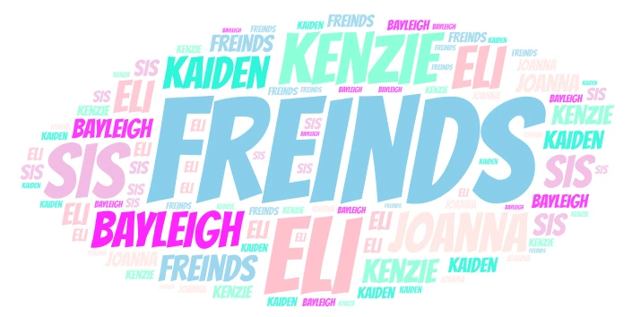 freinds word cloud art