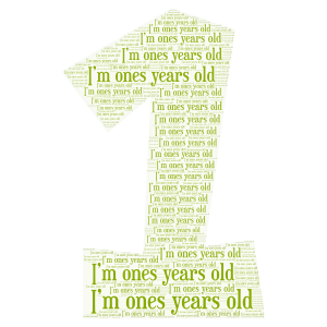 I’m one year olds word cloud art