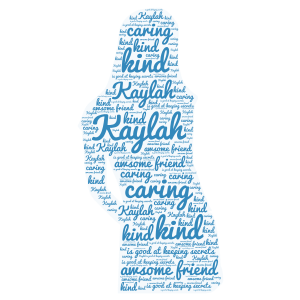 all about kaylah word cloud art
